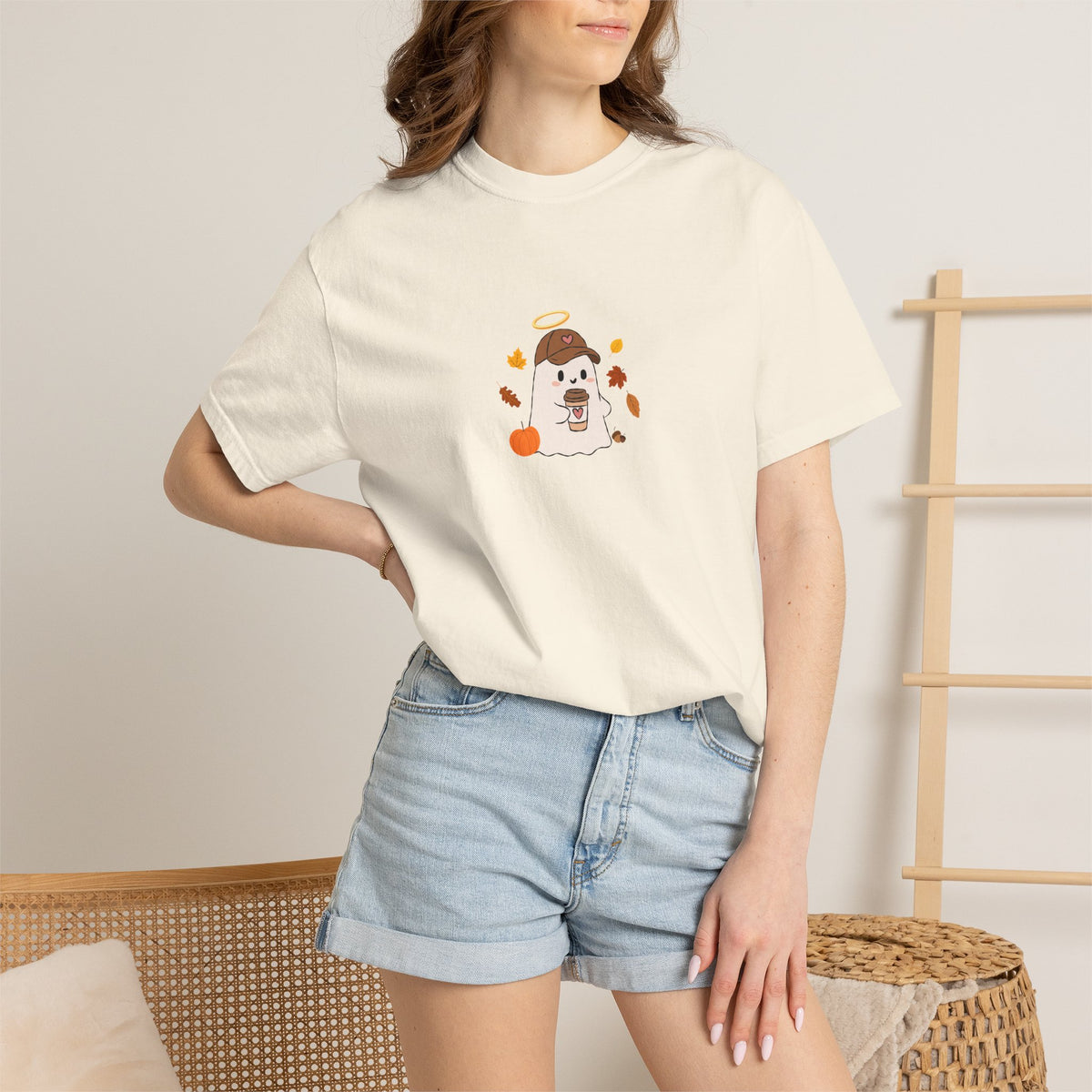 Autumn ghosty Tee — Cute Fall Graphic T-Shirt