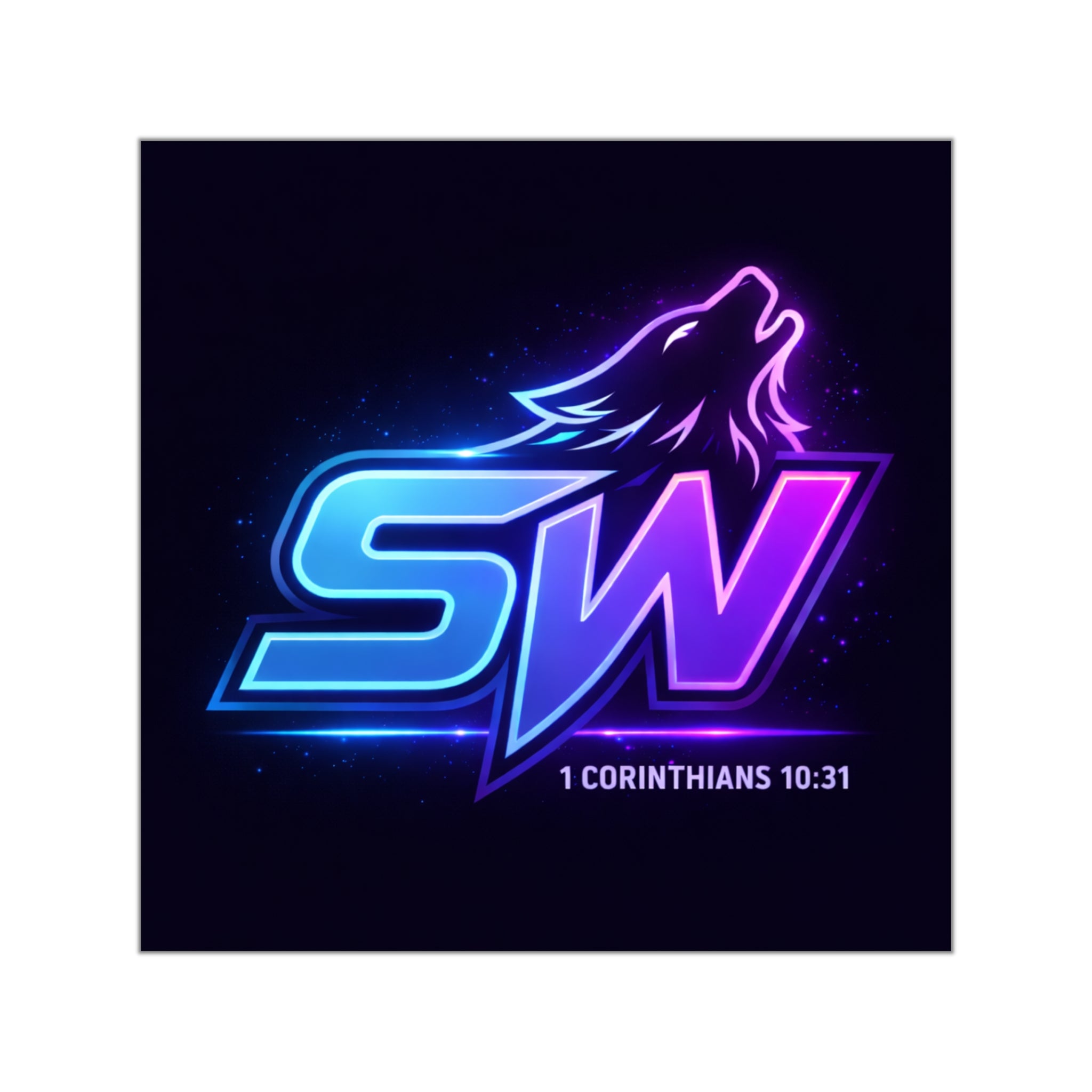 Seawolf_30 Vinyl Sticker Indoor/Outdoor — SW 1 Corinthians 10:31 Square Sticker