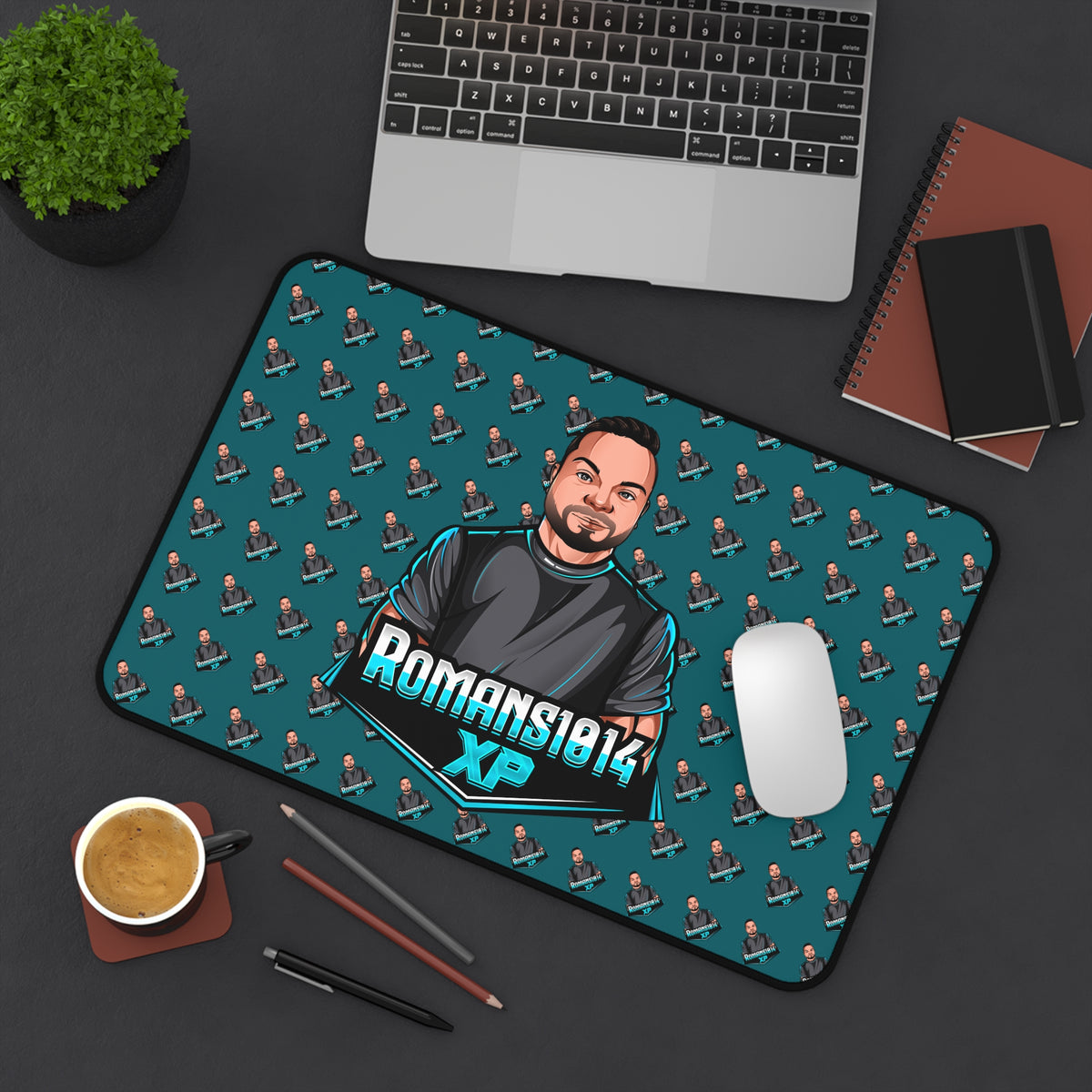 Romans1014XP Streamer Desk Mat – Desk & Mouse Pad