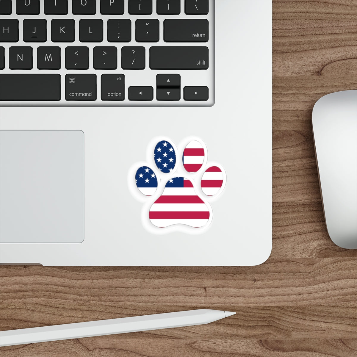 Patriotic Sticker Pack — USA Paw Print 4th of July Red White Blue Die-Cut Stickers