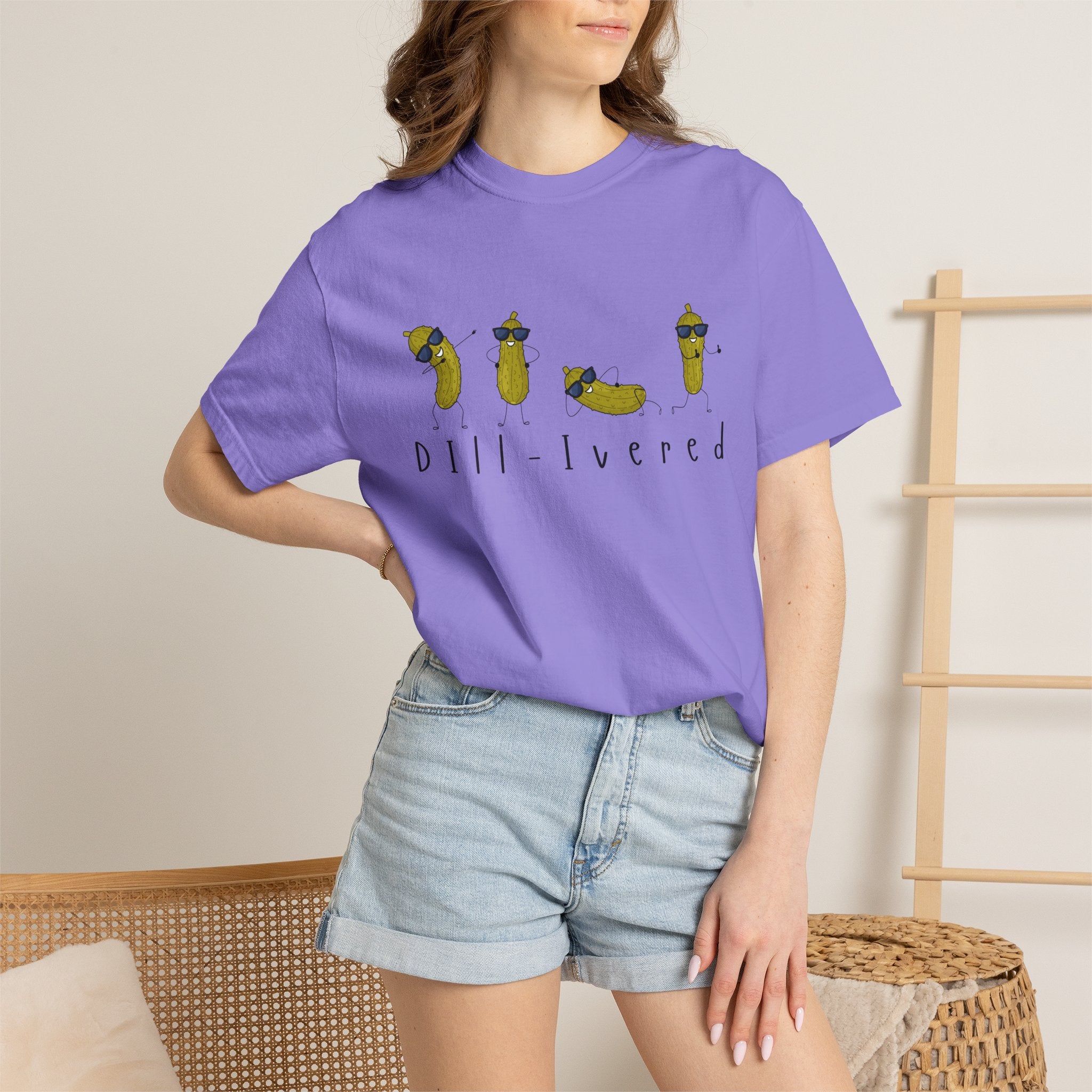 Dill-Livered Pickle Pun T-Shirt — Funny Pickle Lover Tee