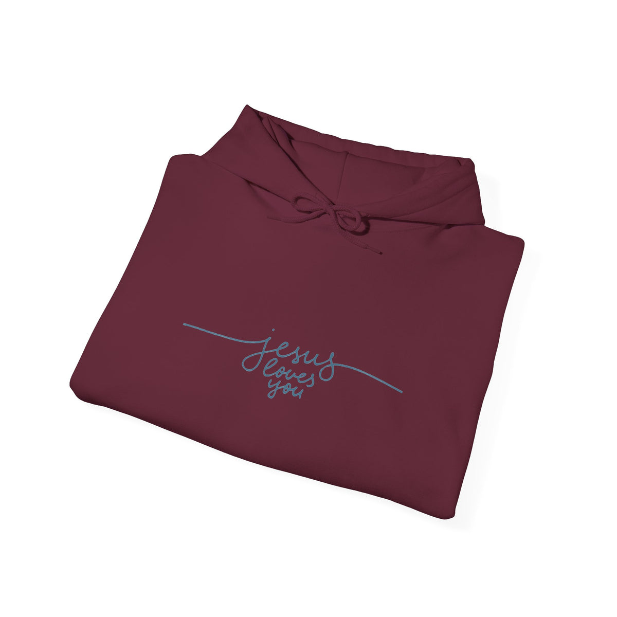 Jesus Loves You Script Hoodie — Minimal Christian Faith Pullover