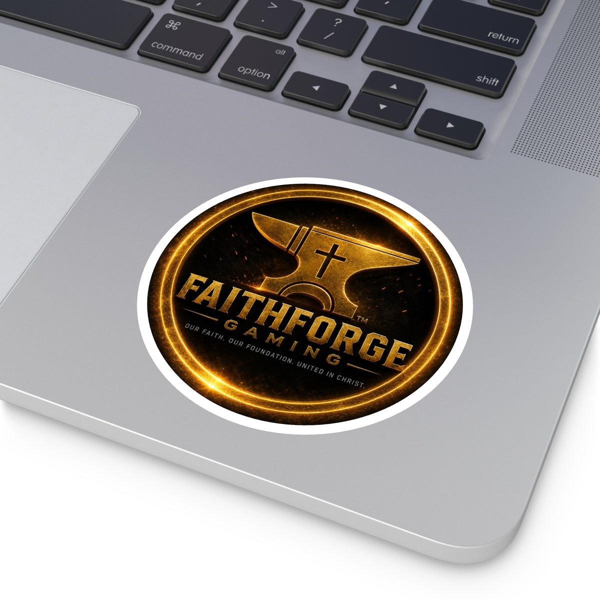 FaithForge Gaming Christian Anvil Round Sticker Indoor/Outdoor