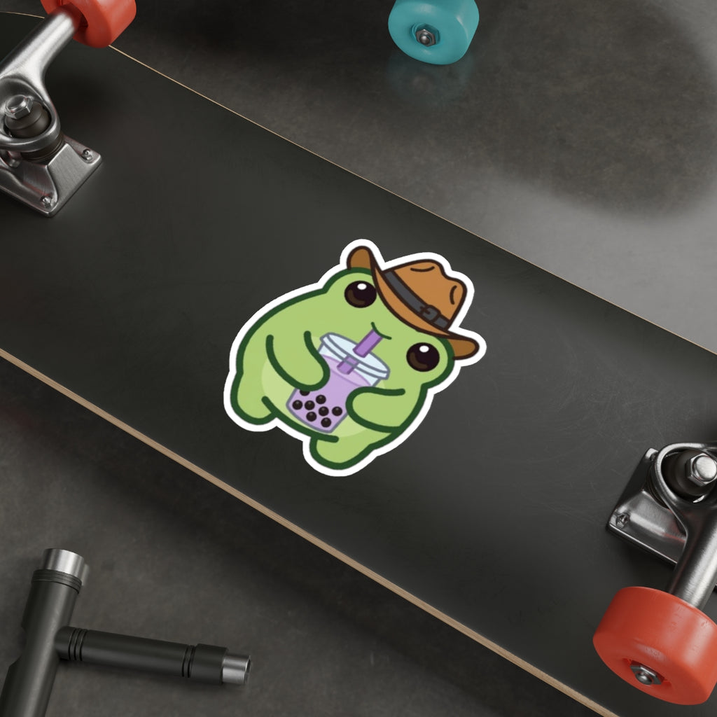 Boba Frog Die-Cut Sticker