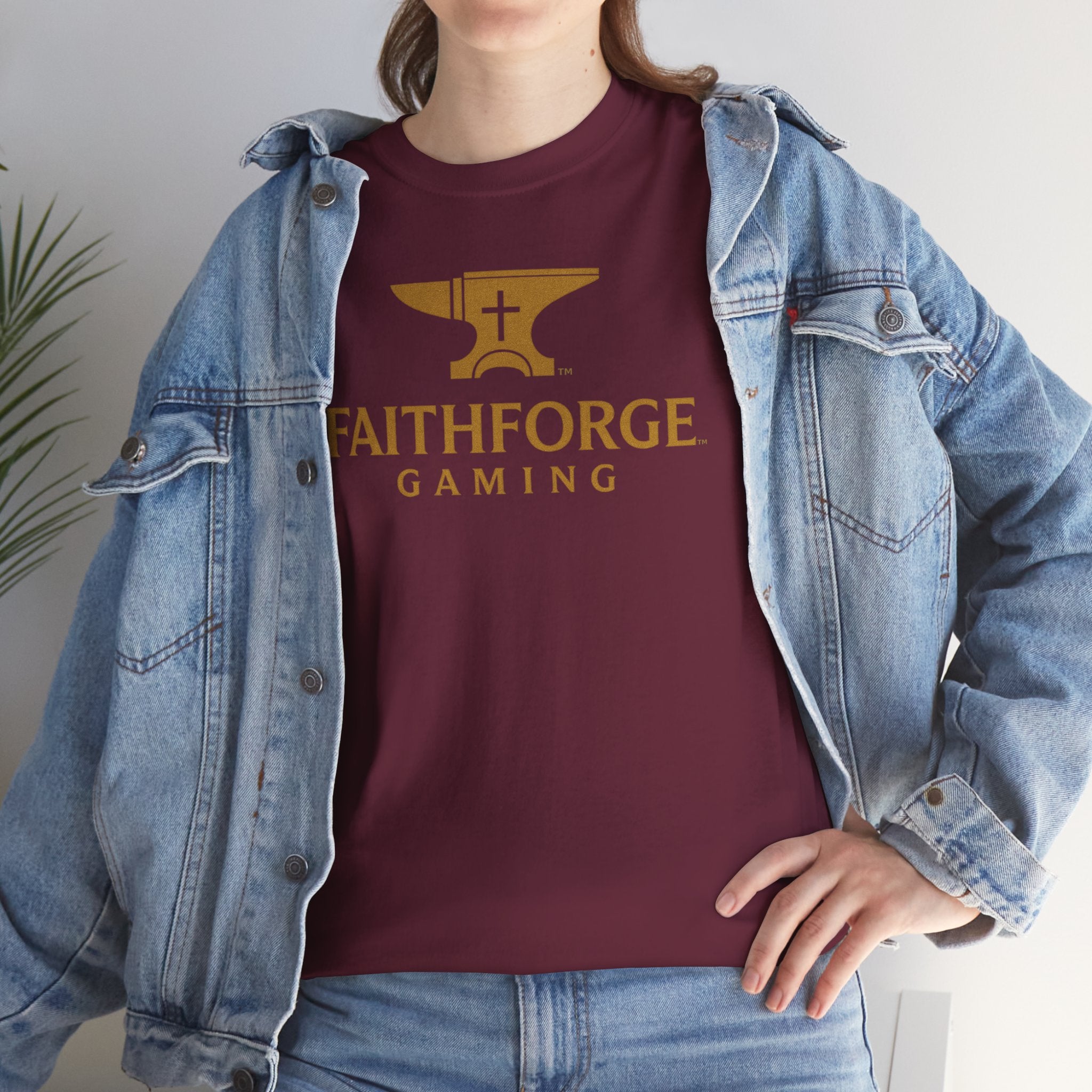 (Canada) FaithForge Gaming T-Shirt — Anvil & Cross Logo Tee for Christian Gamers