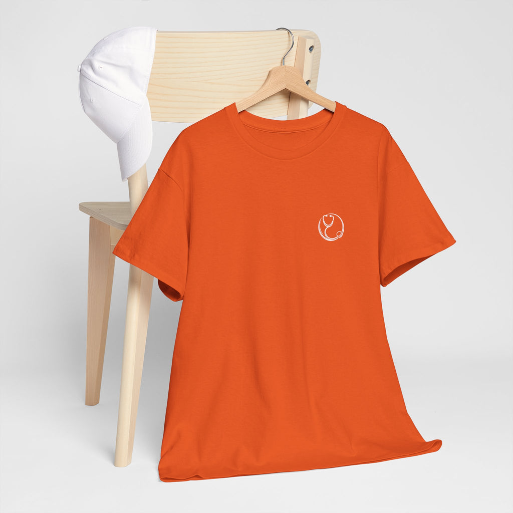 DoctorJSWAYS Let Me Explain T-Shirt — Minimal Logo Black Tee with Bold Back Text