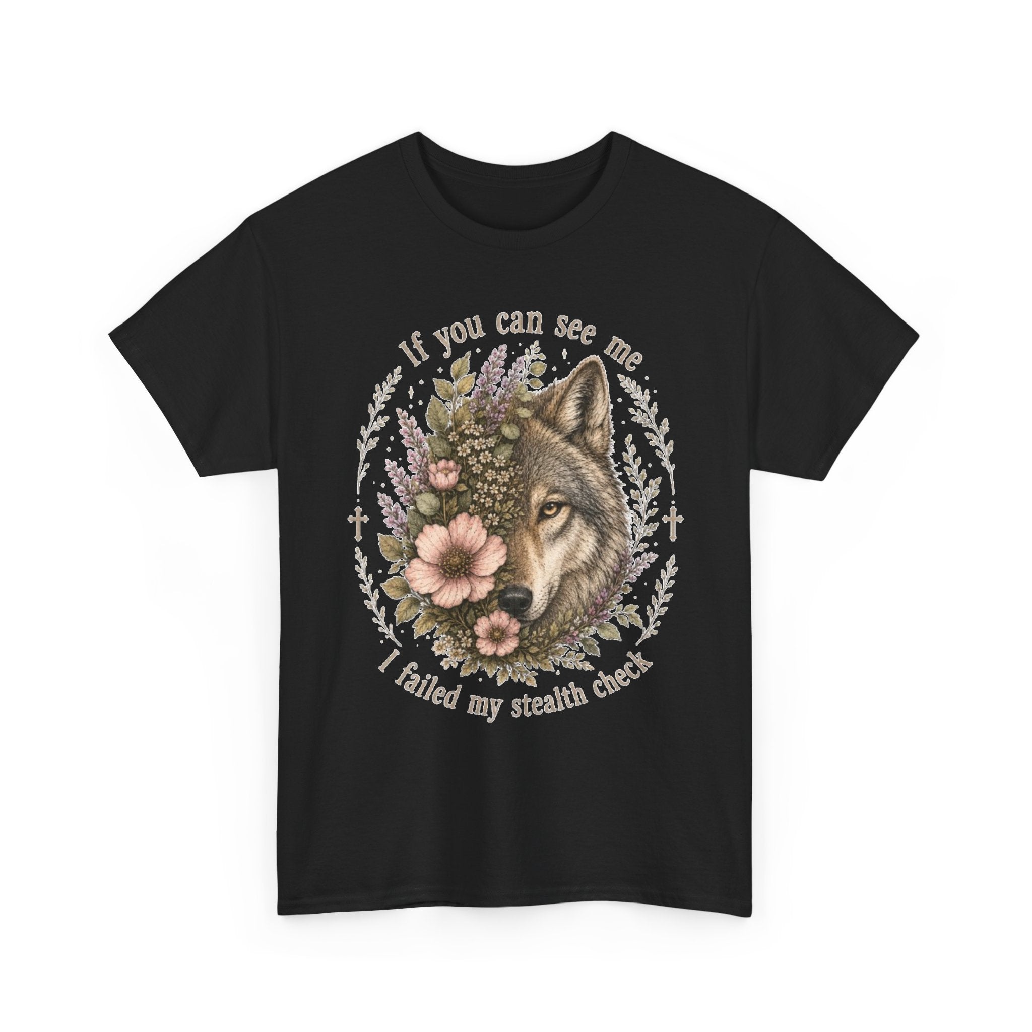 seawolf Floral Tee — "If you can see me I failed my stealth check" Graphic T-Shirt
