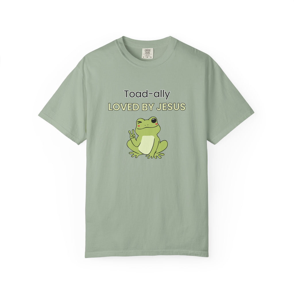 T-shirt - "Toad-ally Loved by Jesus" Cute Frog Christian Tee