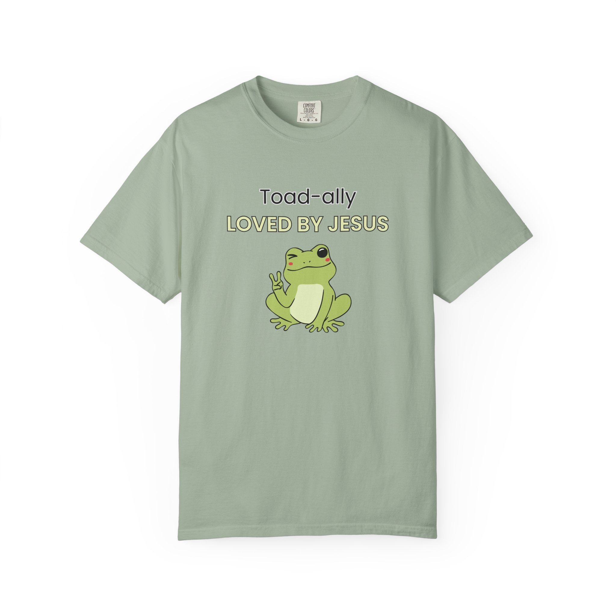 T-shirt - "Toad-ally Loved by Jesus" Cute Frog Christian Tee