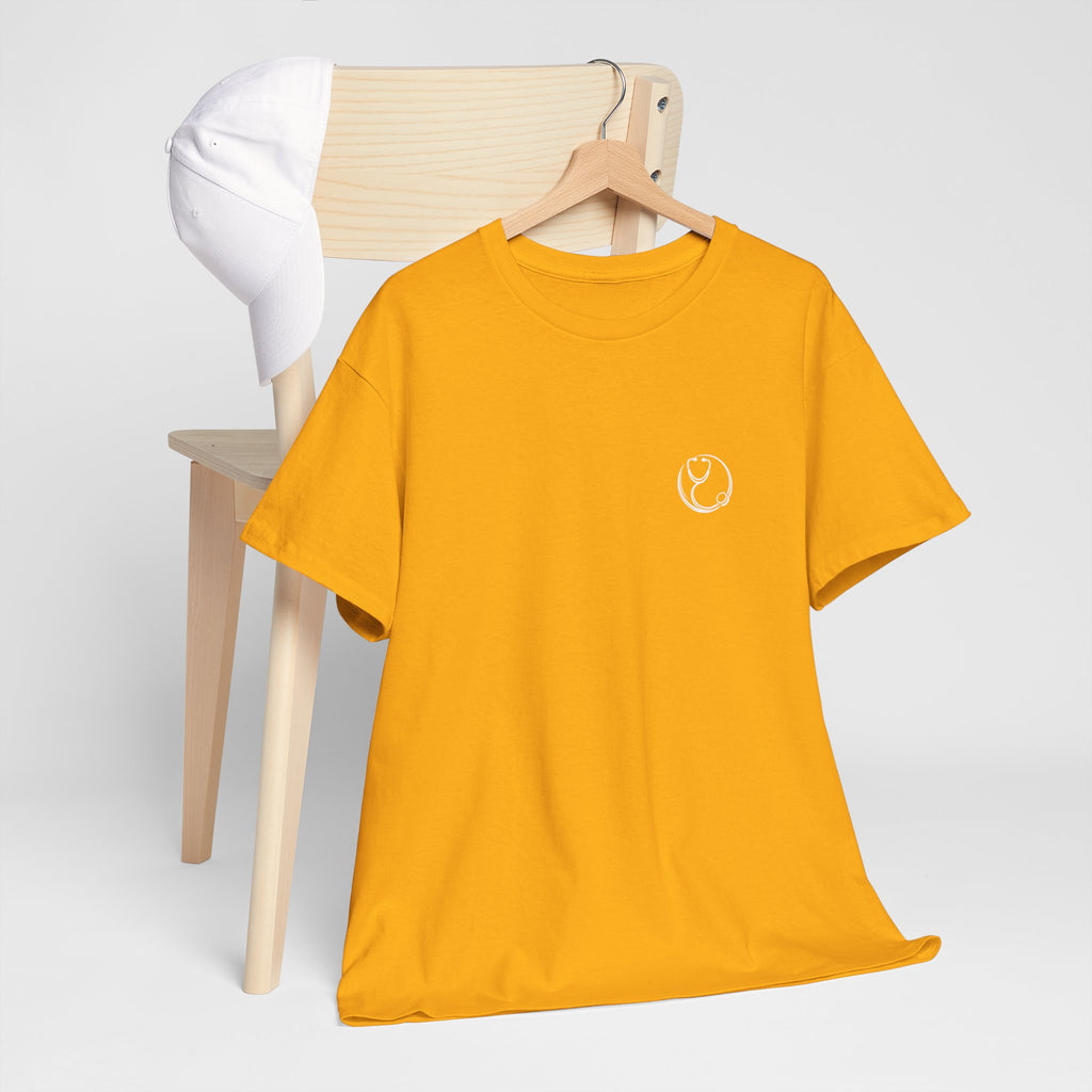 DoctorJSWAYS Let Me Explain T-Shirt — Minimal Logo Black Tee with Bold Back Text