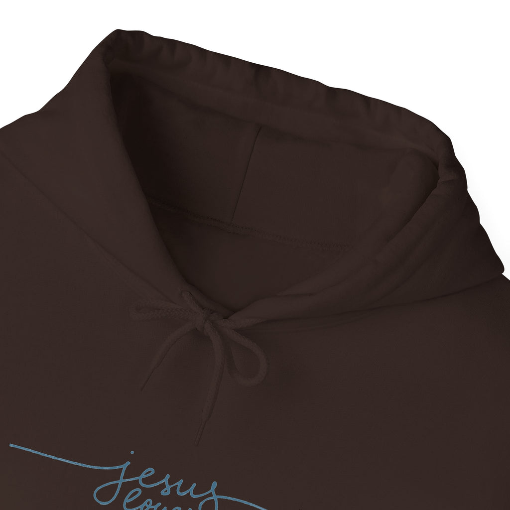 Jesus Loves You Script Hoodie — Minimal Christian Faith Pullover