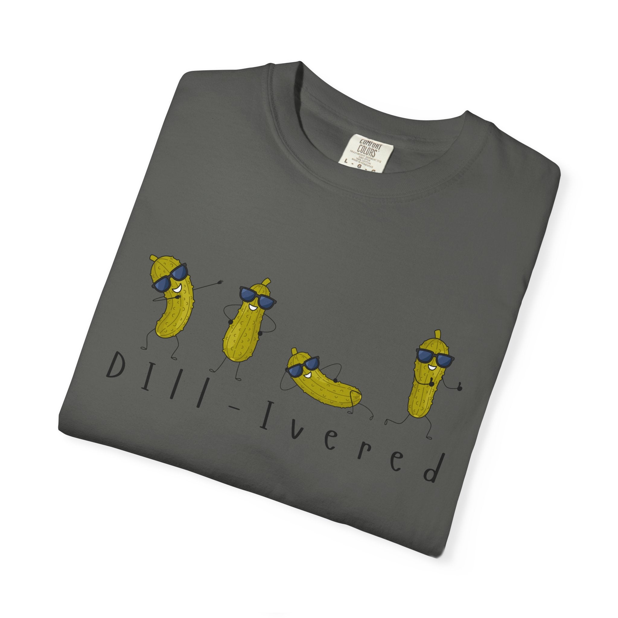 Dill-Livered Pickle Pun T-Shirt — Funny Pickle Lover Tee