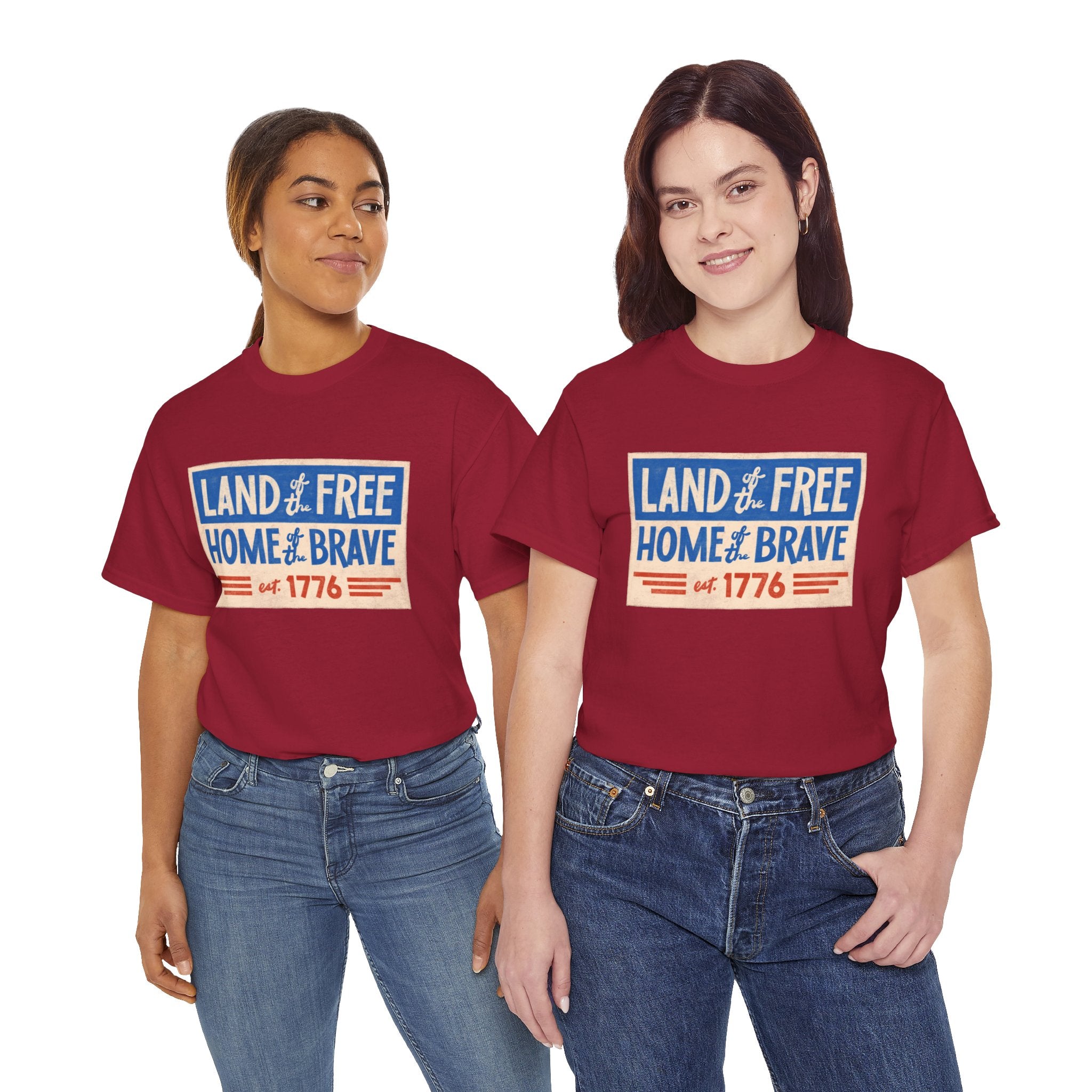 Land of the Free, 1776" Cotton Shirt