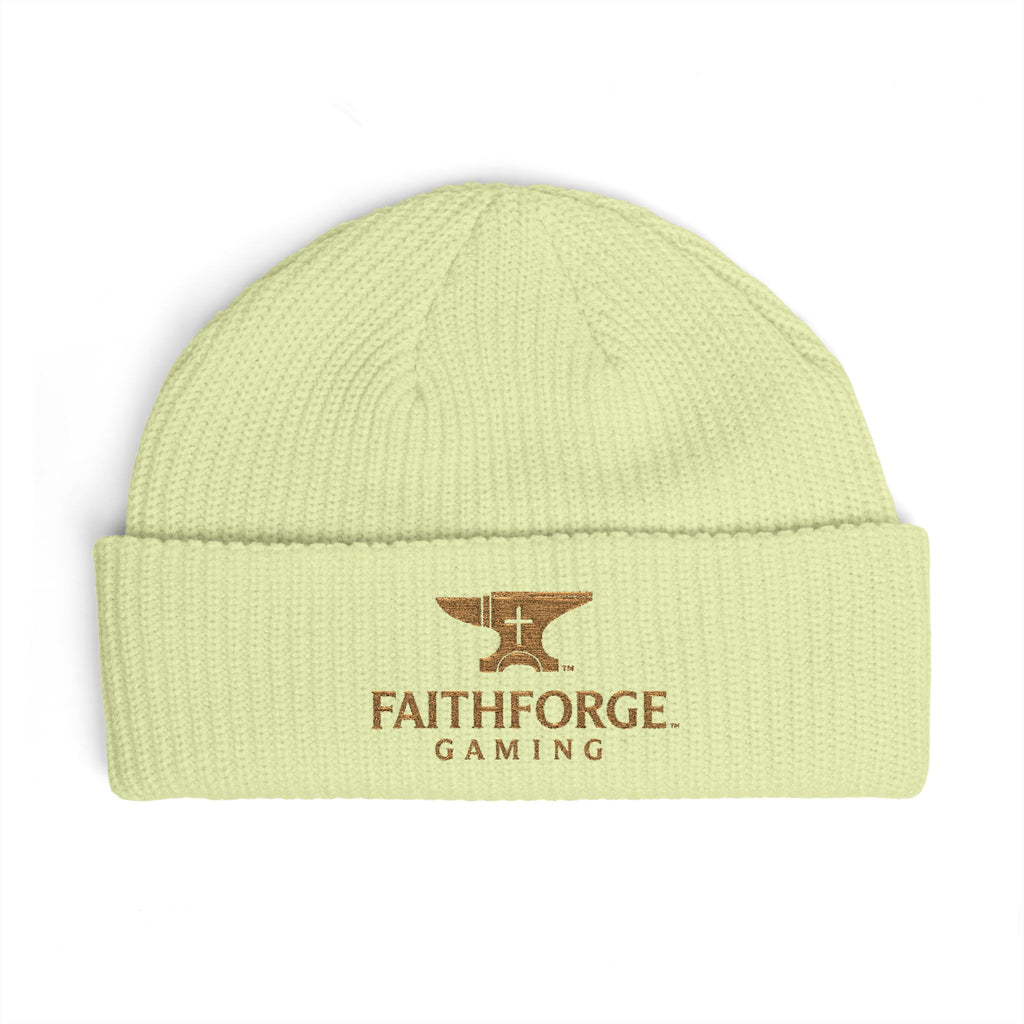 Faithforge Gaming Cuff Beanie — Embroidered Anvil Logo Knit Hat