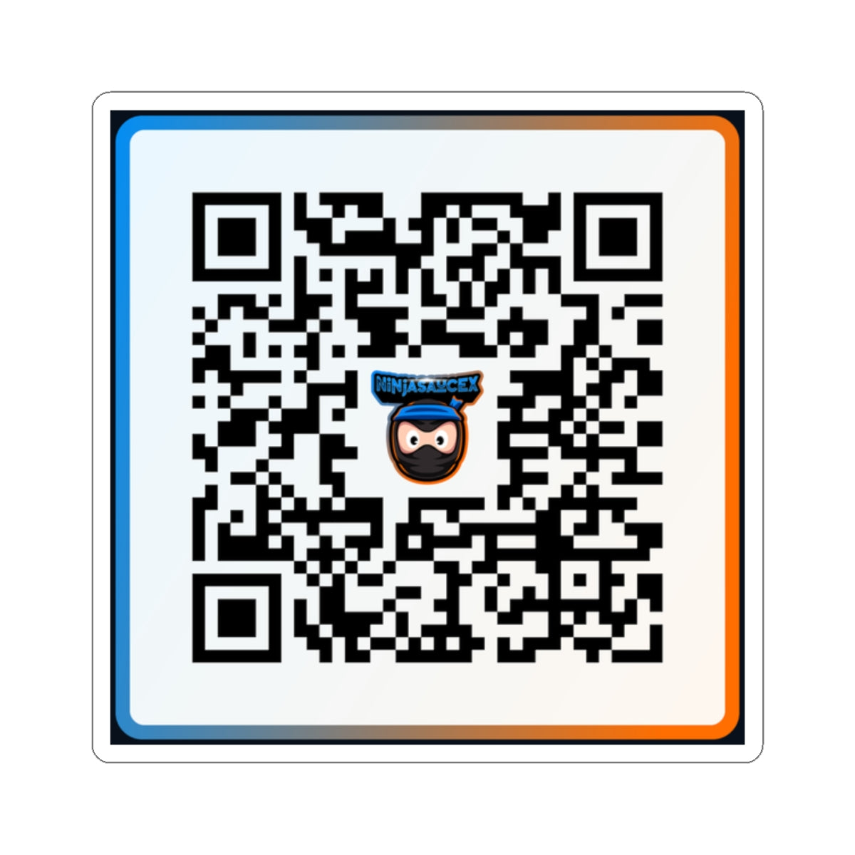 QR Code Decal — NinjaSauceX QR Code with Logo