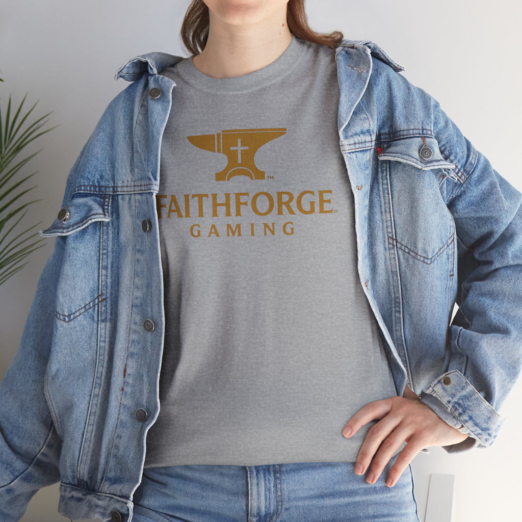 (Canada) FaithForge Gaming T-Shirt — Anvil & Cross Logo Tee for Christian Gamers