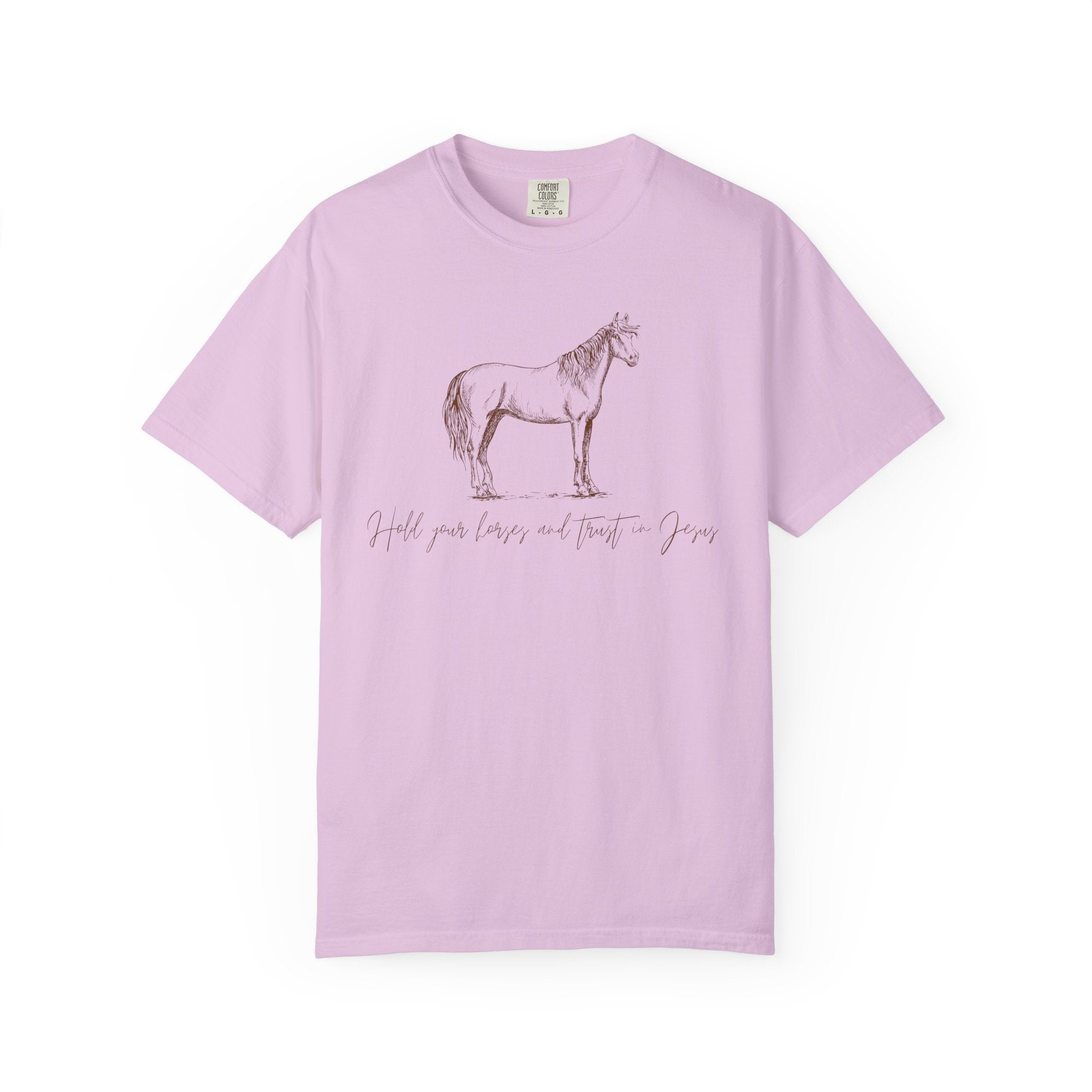 Horse Sketch T‑Shirt — Minimalist Handwritten Quote Tee