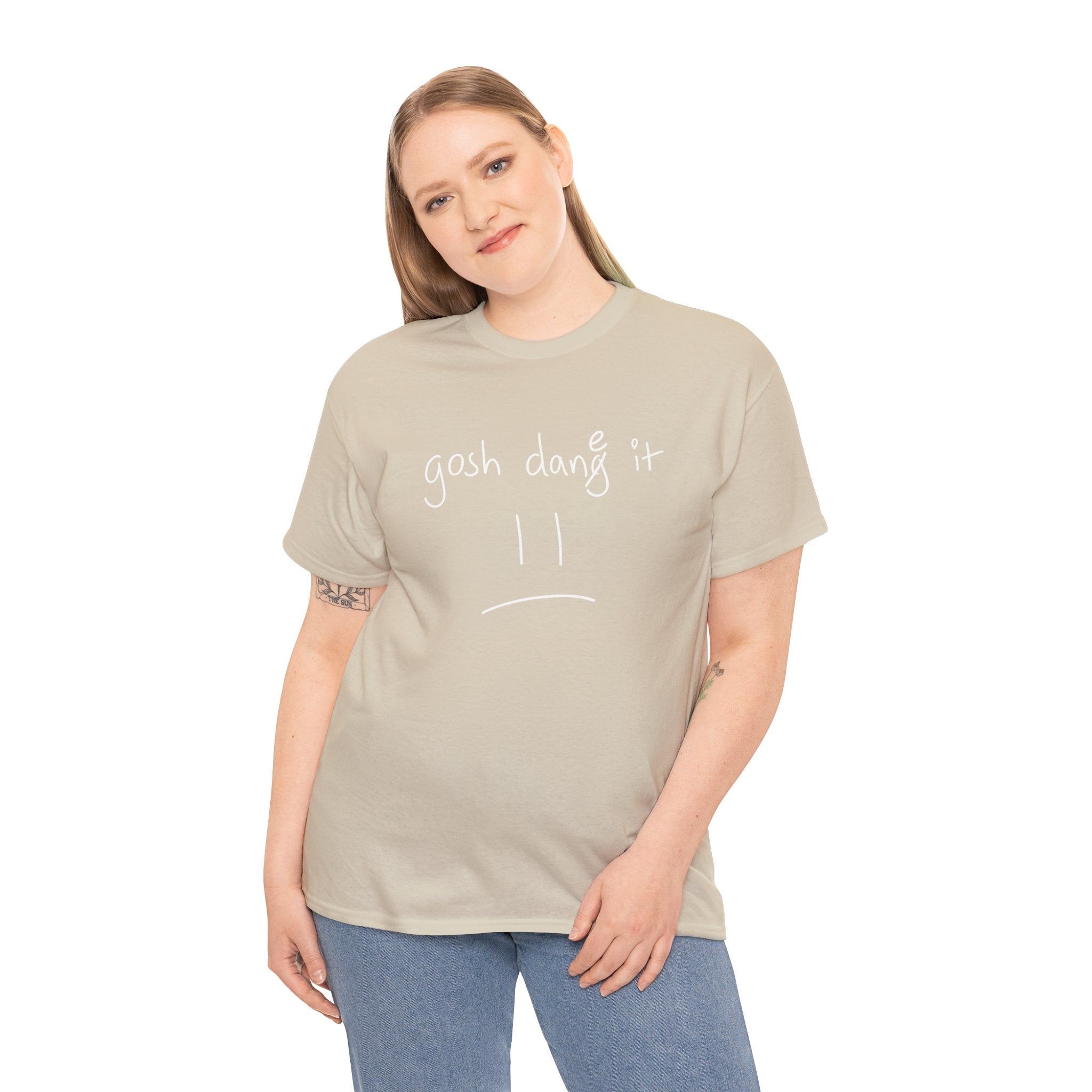 DoctorJSWAYS gosh dane it T-Shirt — Minimal Logo Black Tee with Bold Back Text