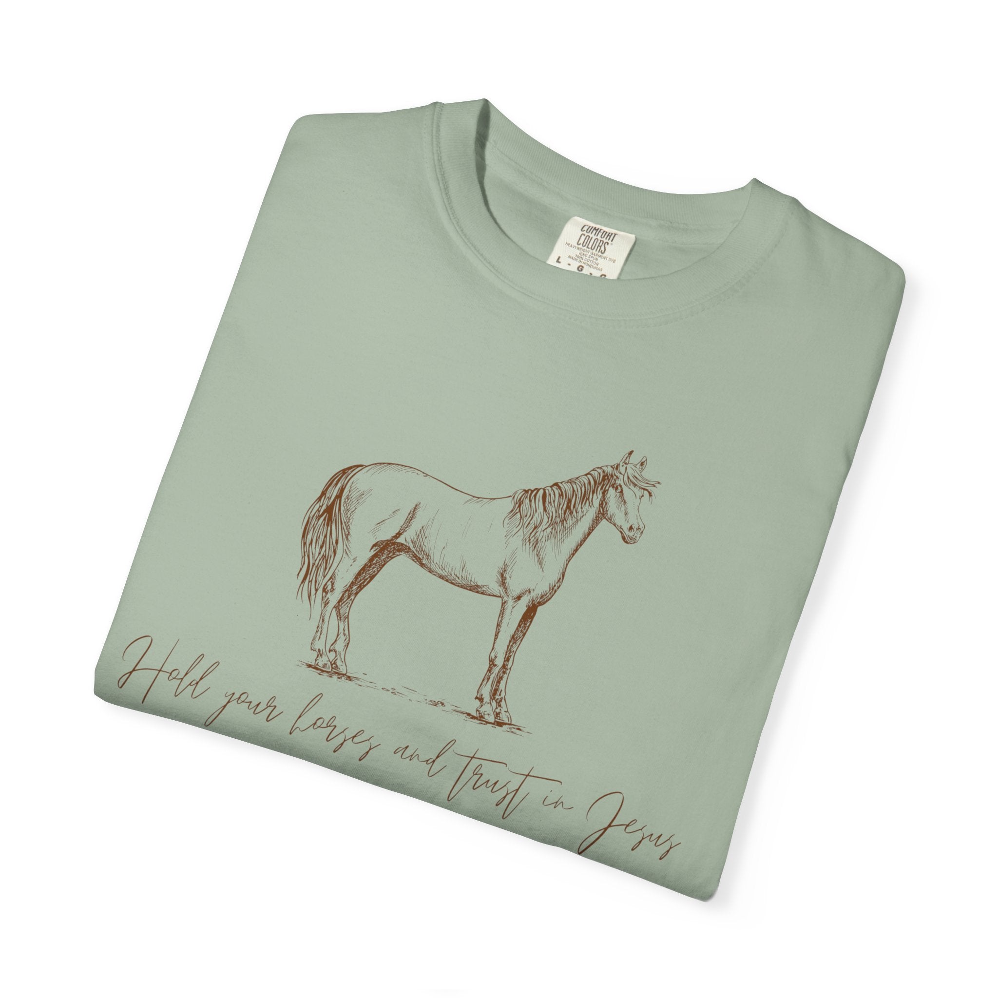 Horse Sketch T‑Shirt — Minimalist Handwritten Quote Tee