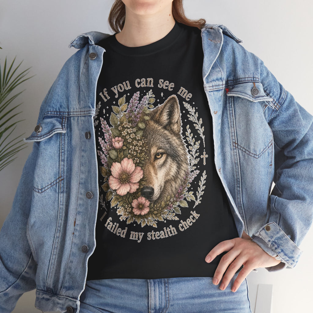seawolf Floral Tee — "If you can see me I failed my stealth check" Graphic T-Shirt