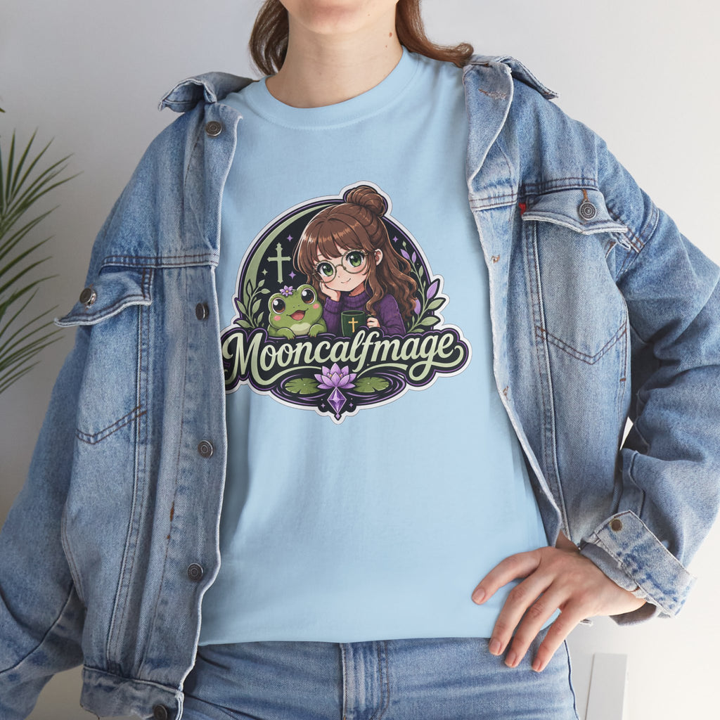 MOONCALFMAGE Logo Tee - Gamer/Streamer T-Shirt Blue GBSG (Gather)