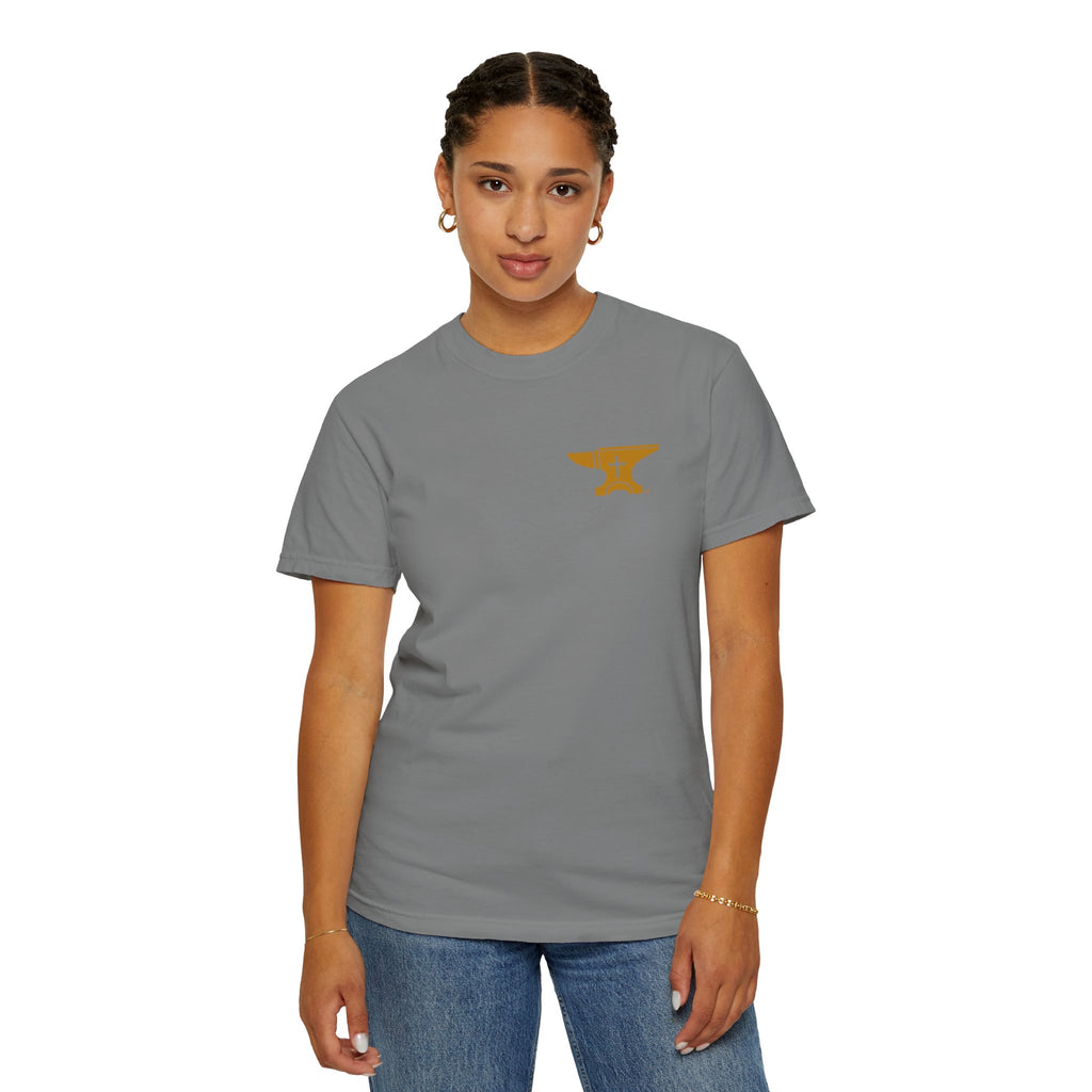 FaithForge Gaming T-Shirt — Logo Tee with Anvil & Cross (Christian Gamer Apparel)