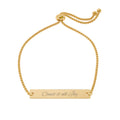 Count it all Joy Engraved Bar Bracelet — Adjustable Bracelet