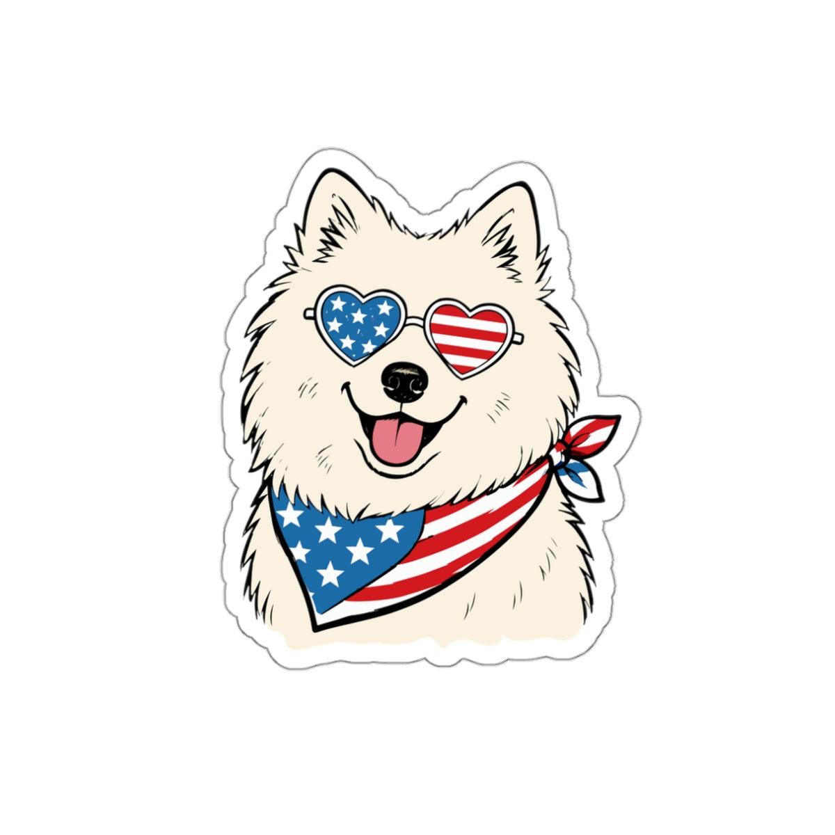 Patriotic Sticker Pack — PomPom power 4th of July Red White Blue Die-Cut Stickers