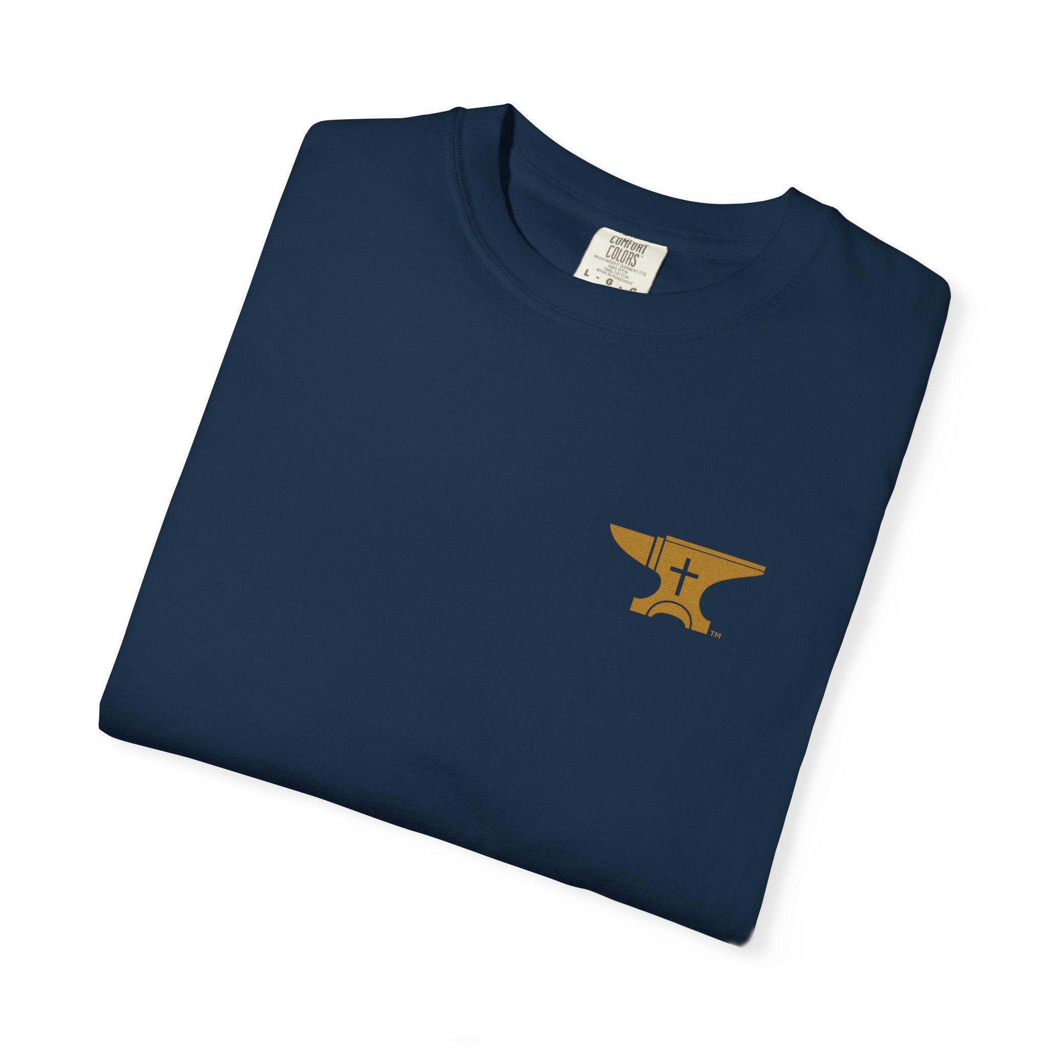FaithForge OG Gaming T-Shirt — Logo Tee with Anvil & Cross (Christian Gamer Apparel)