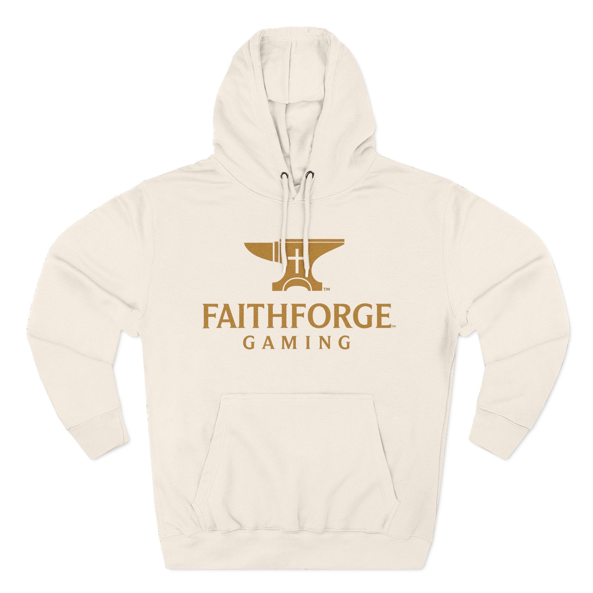 Faithforge Gaming Hoodie — Faith Quote Shield Logo Fleece Hoodie