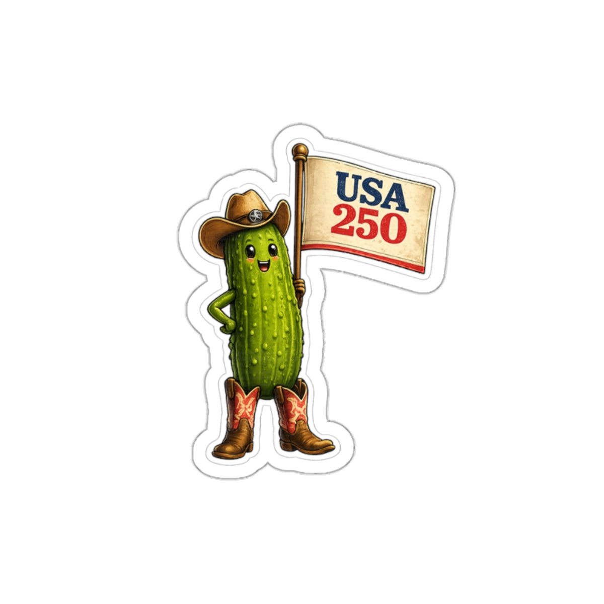USA 250 Pickle Die-Cut Sticker
