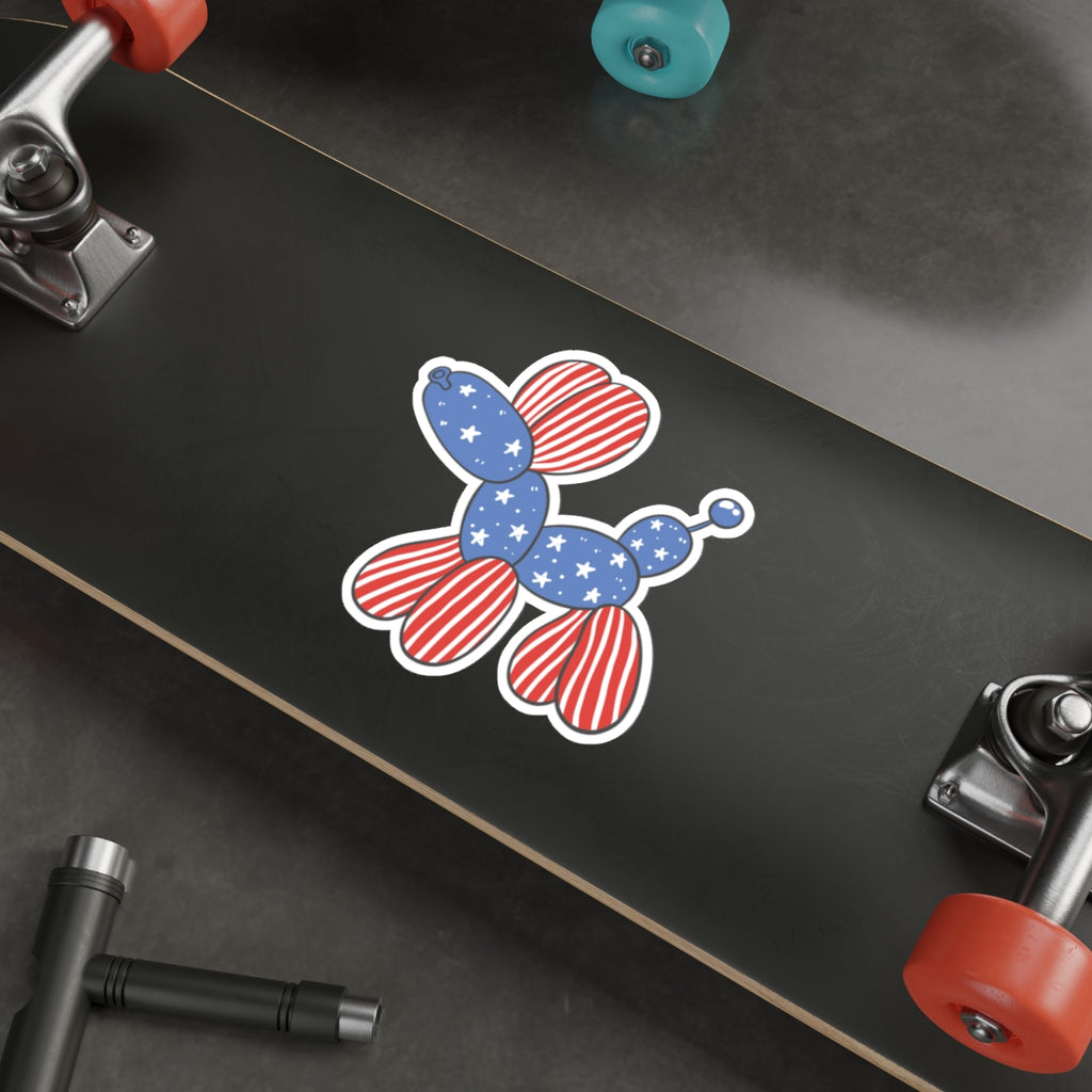 Patriotic Sticker Pack — Ballon Animal 4th of July Red White Blue Die-Cut Stickers
