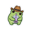 Boba Frog Die-Cut Sticker