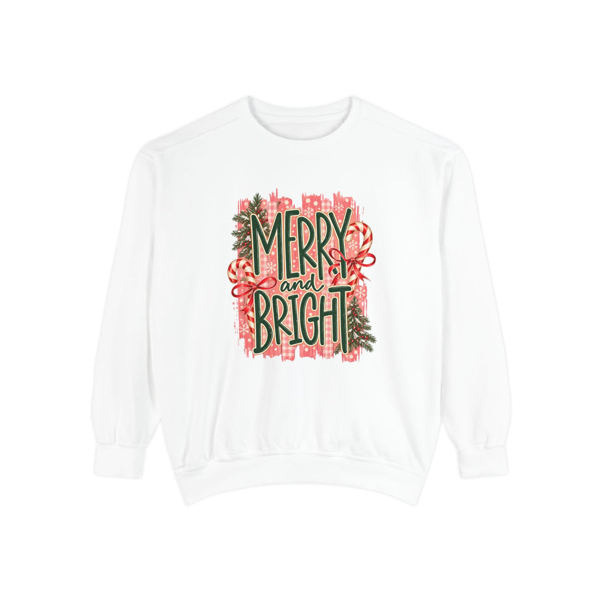 Merry and Bright Sweatshirt — Festive Christmas Holiday Crewneck