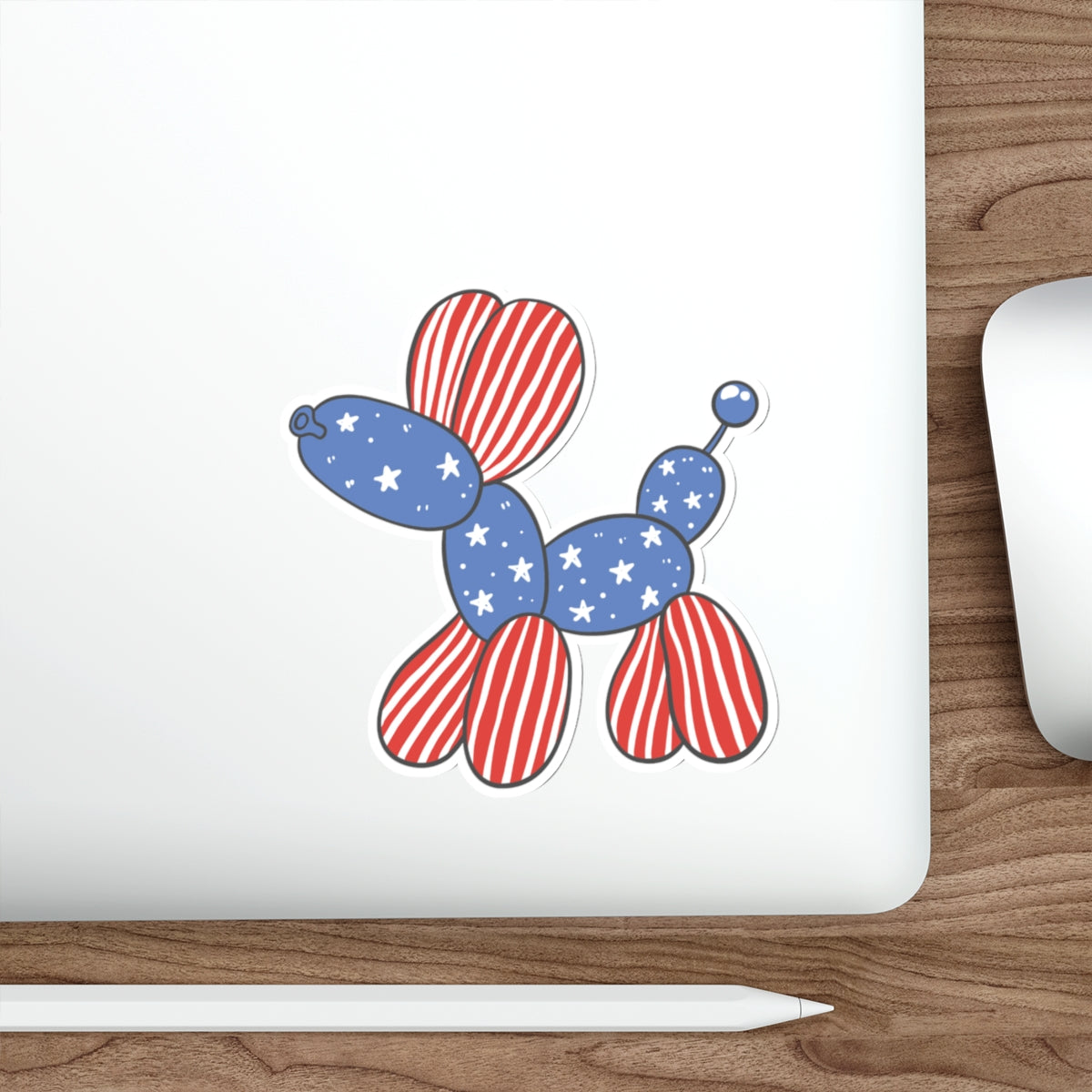 Patriotic Sticker Pack — Ballon Animal 4th of July Red White Blue Die-Cut Stickers