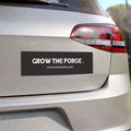 Car Magnet — "Grow The Forge" Black Bumper Sticker with FaithForgeGaming.com