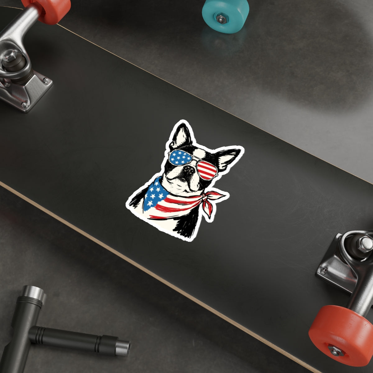 Patriotic Sticker Pack — Paws and Shades 4th of July Red White Blue Die-Cut Stickers