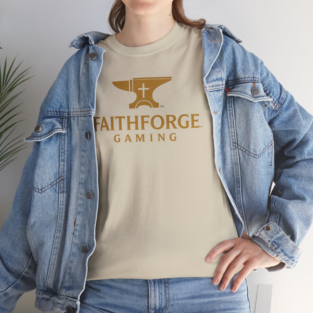(Canada) FaithForge Gaming T-Shirt — Anvil & Cross Logo Tee for Christian Gamers