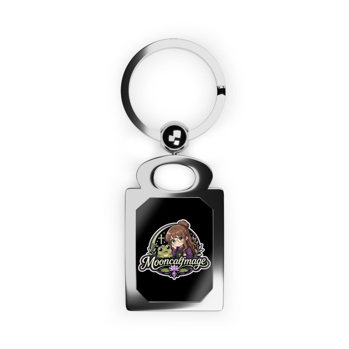 MOONCALFMAGE Rectangle Photo Keyring — Streamer Keychain