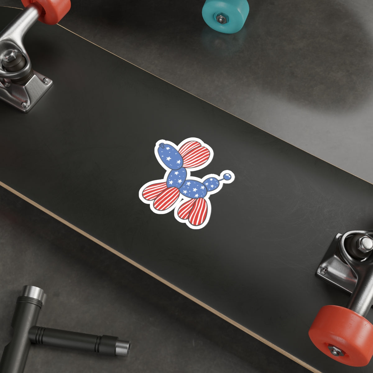 Patriotic Sticker Pack — Ballon Animal 4th of July Red White Blue Die-Cut Stickers