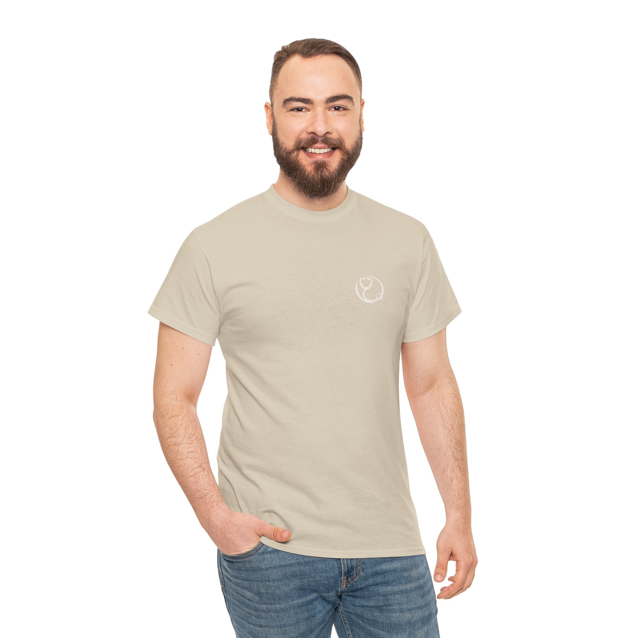 DoctorJSWAYS Let Me Explain T-Shirt — Minimal Logo Black Tee with Bold Back Text