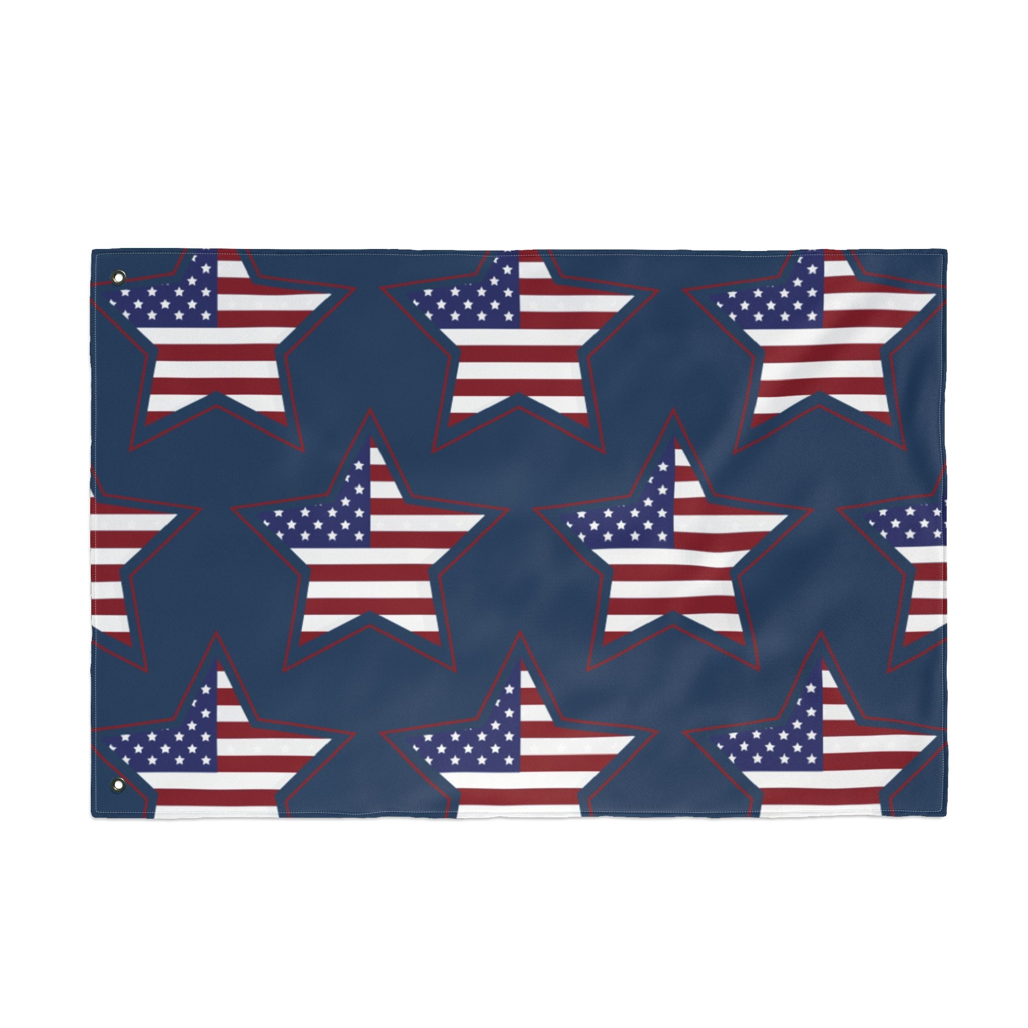 American Star Pattern Double-Sided Flag – Patriotic Stars & Stripes Garden Flag for 4th of July, Memorial Day, Veterans Day