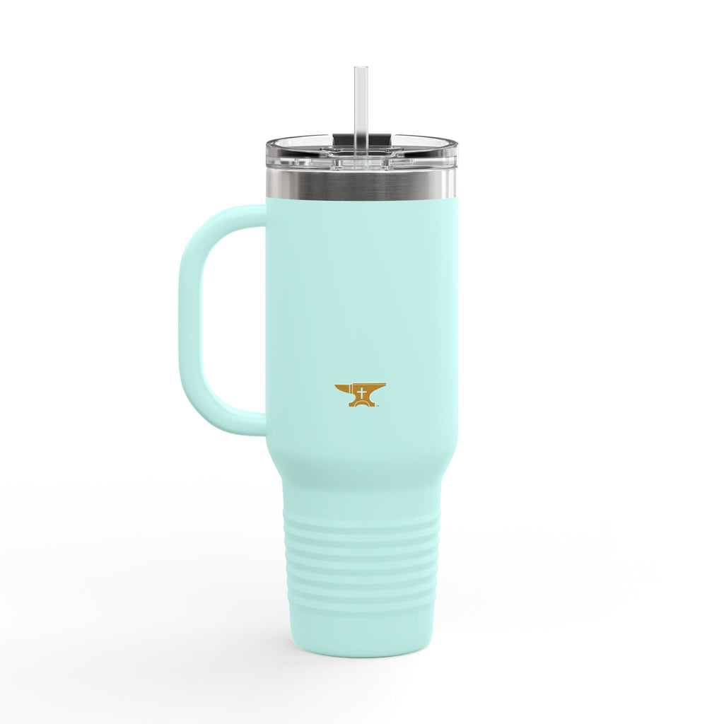 40oz Insulated Travel Mug — FaithForge Gaming Logo
