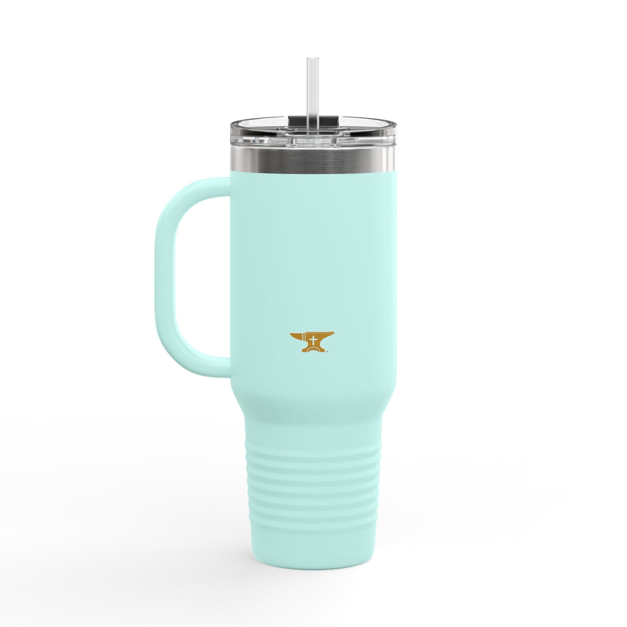 40oz Insulated Travel Mug — FaithForge Gaming Logo