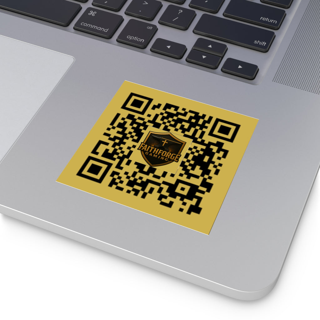 FaithForgeGaming.com QR Code  Vinyl Sticker Indoor/Outdoor — Branded Gaming QR Decal