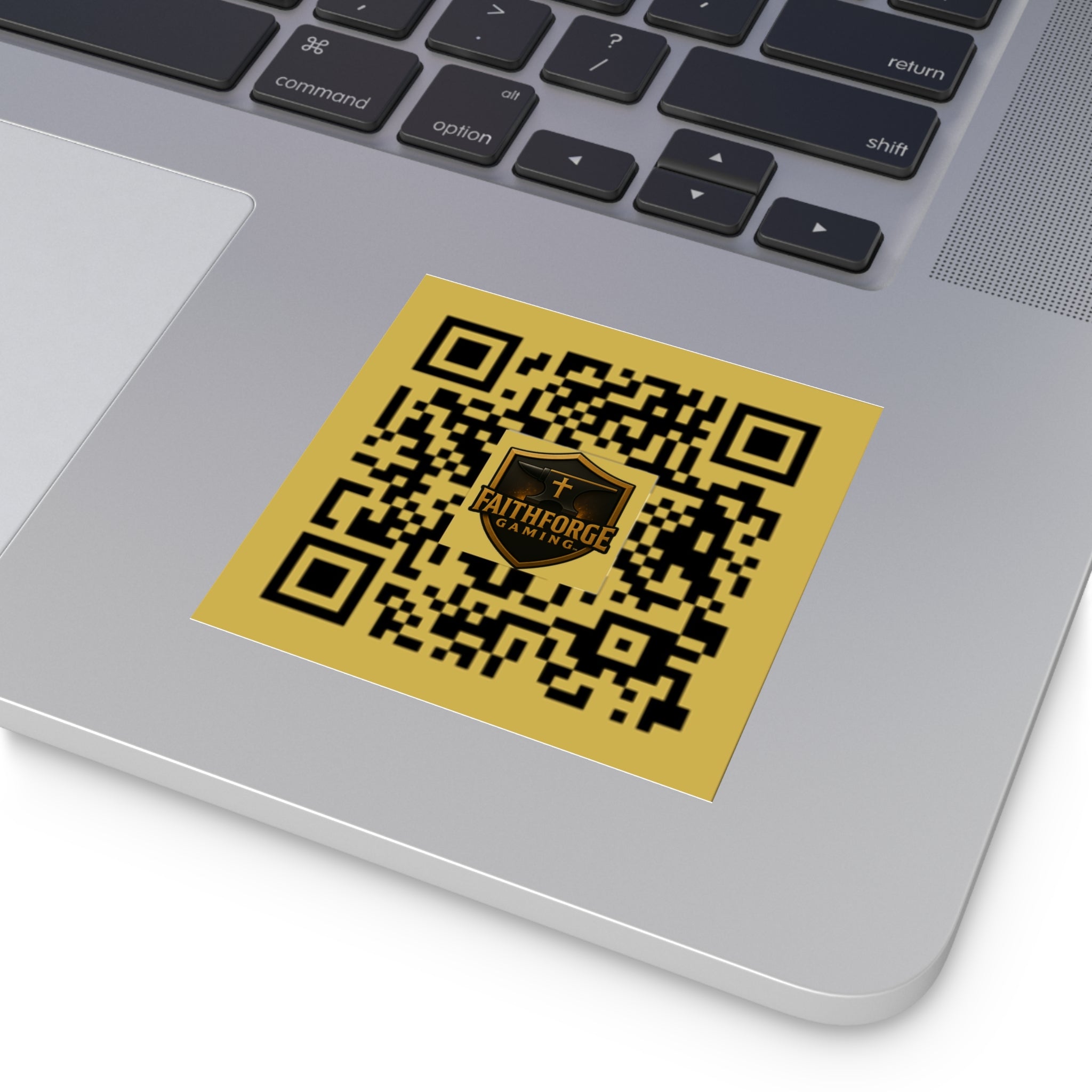FaithForgeGaming.com QR Code  Vinyl Sticker Indoor/Outdoor — Branded Gaming QR Decal