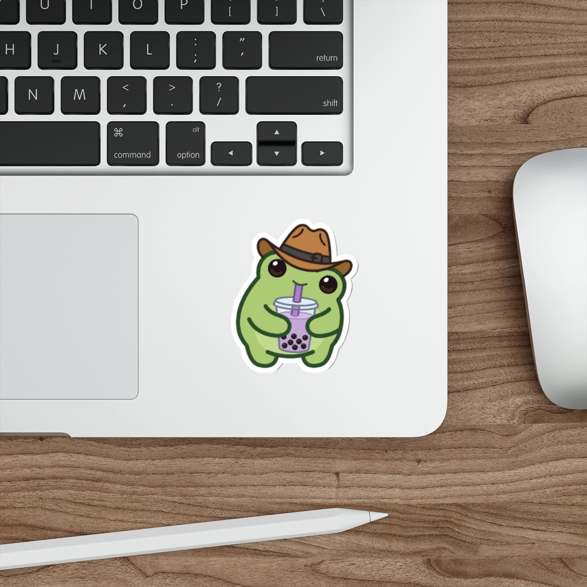 Boba Frog Die-Cut Sticker