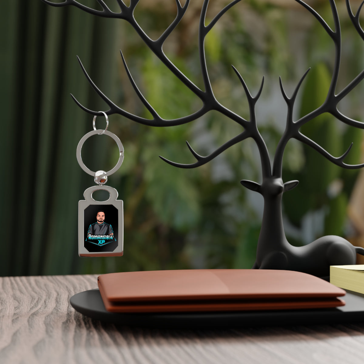 Romans1014XP Rectangle Photo Keyring — Streamer Keychain