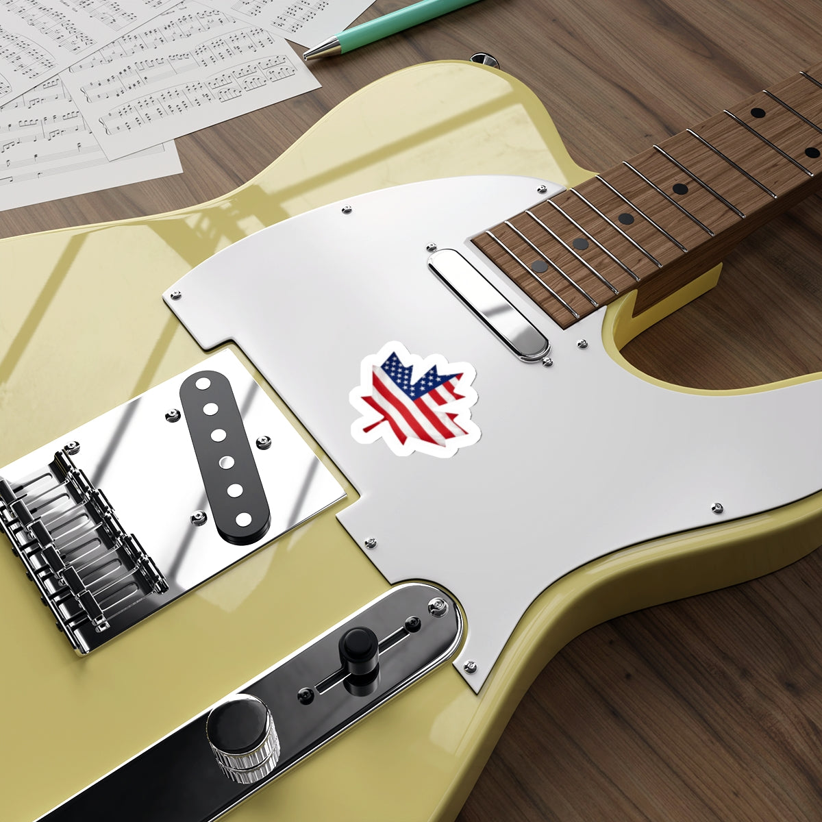 Canadian American sticker