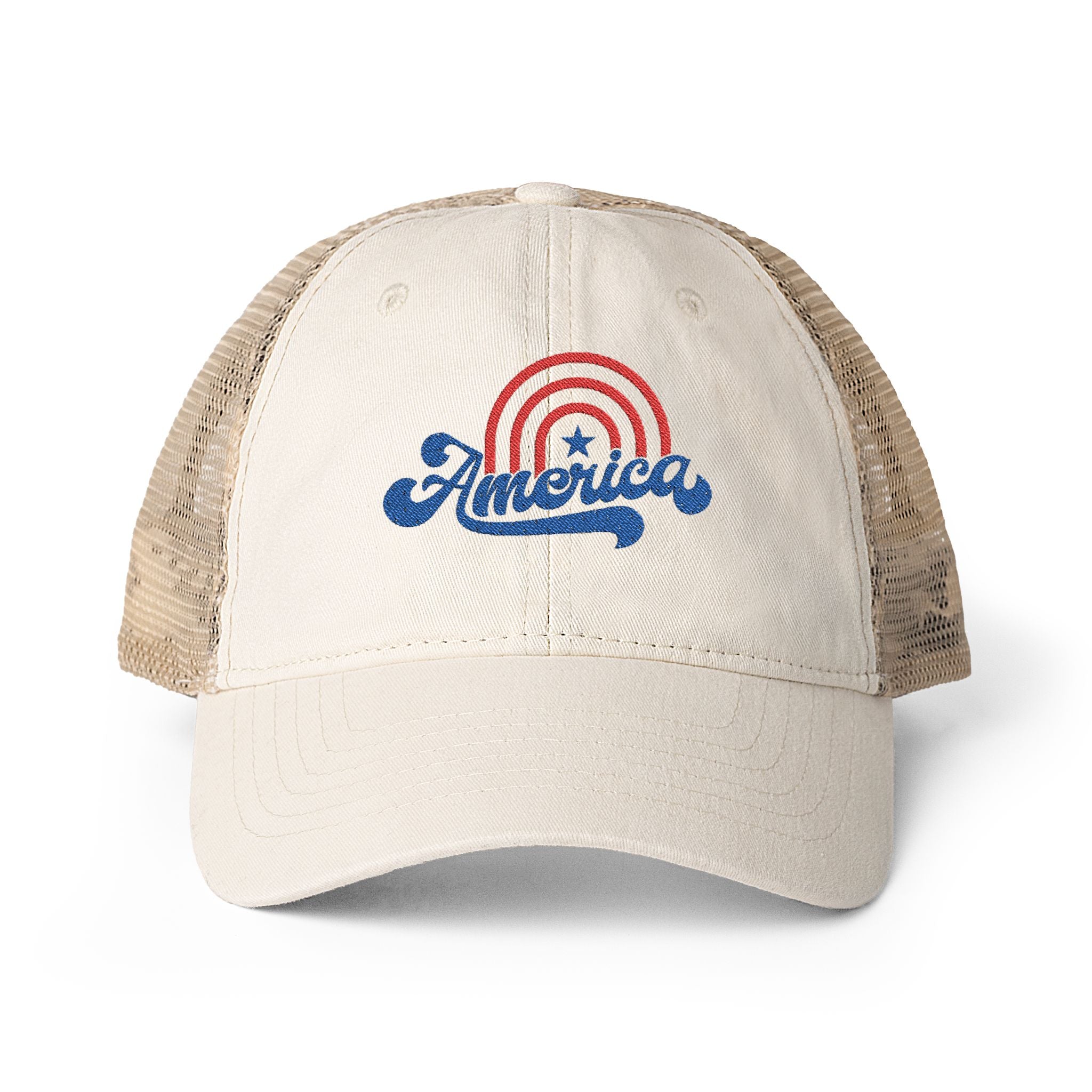Women's America Washed Mesh-Back Cap